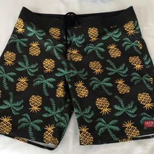 Pineapple Tropical Swim Board Shorts